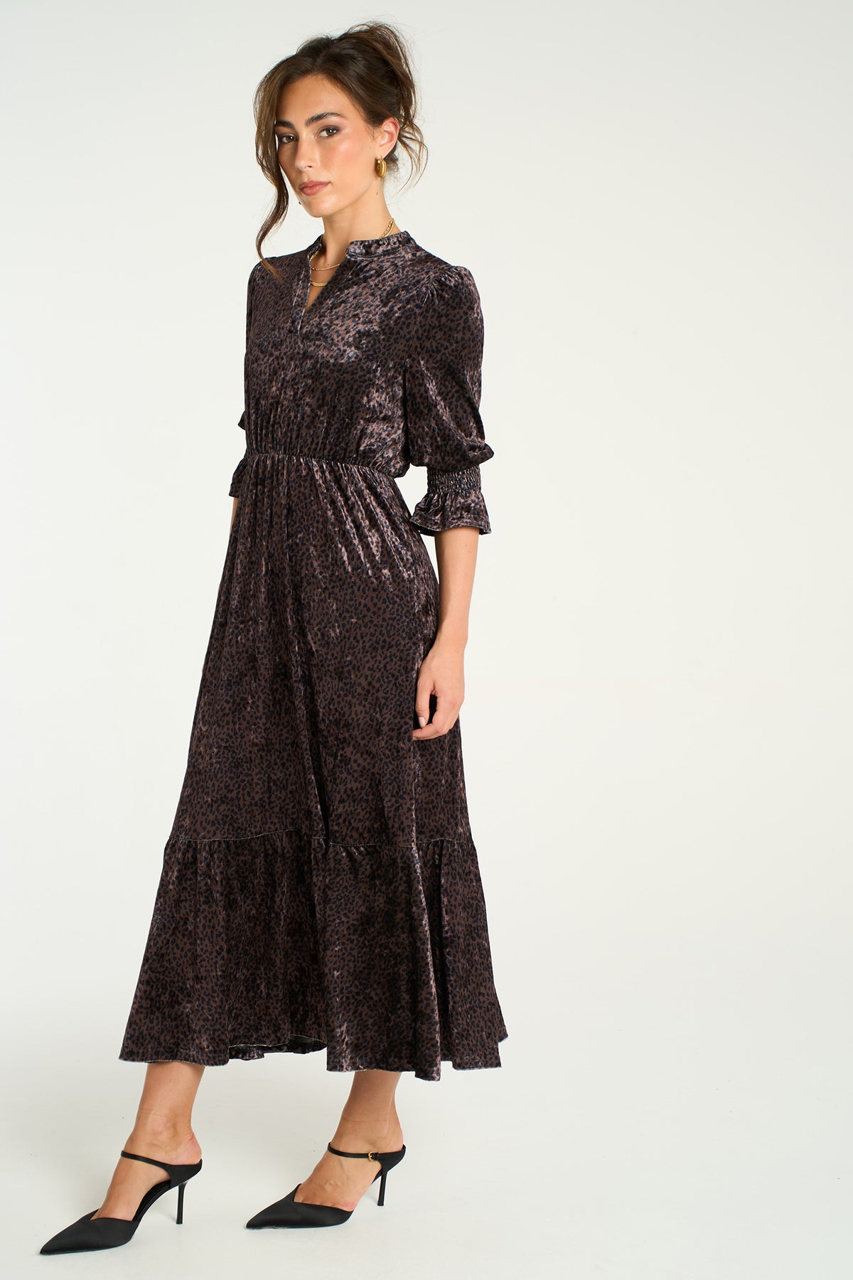 v-neck-midaxi-dress-brown-velvet-leopard