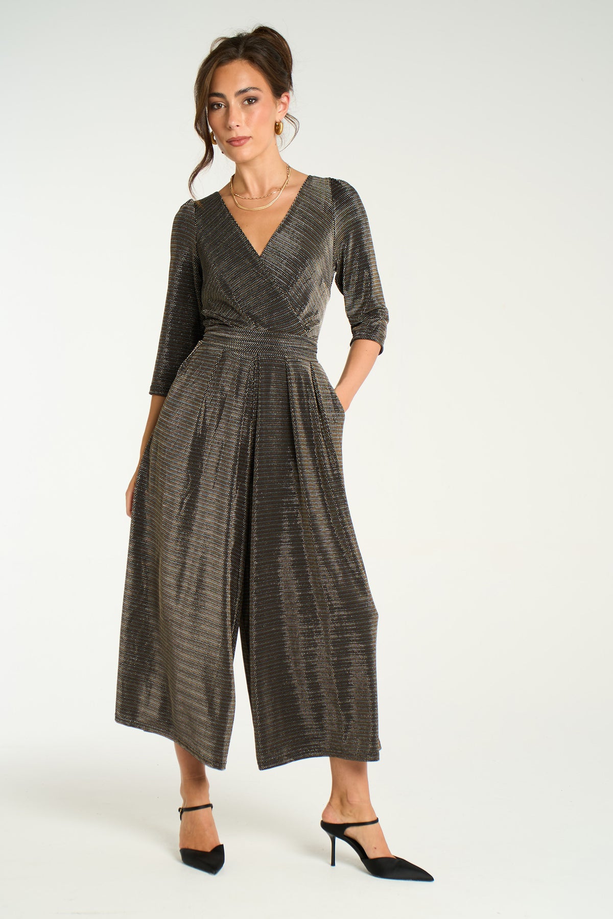 Wide-leg-cropped-jumpsuit-retro-gold-and-silver-glitter