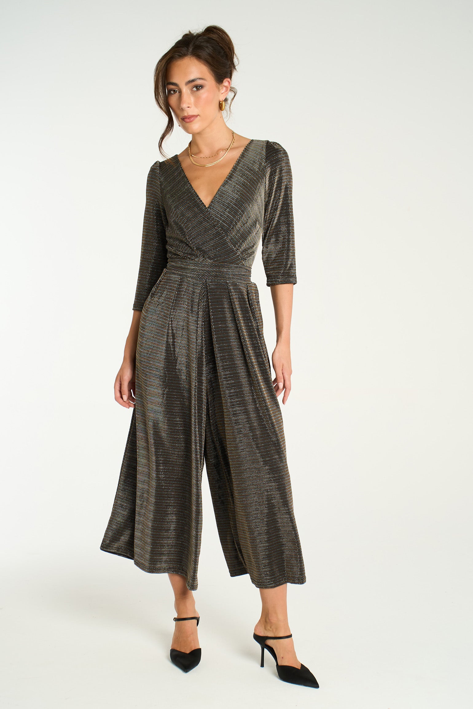 Wide-leg-cropped-jumpsuit-retro-gold-and-silver-glitter