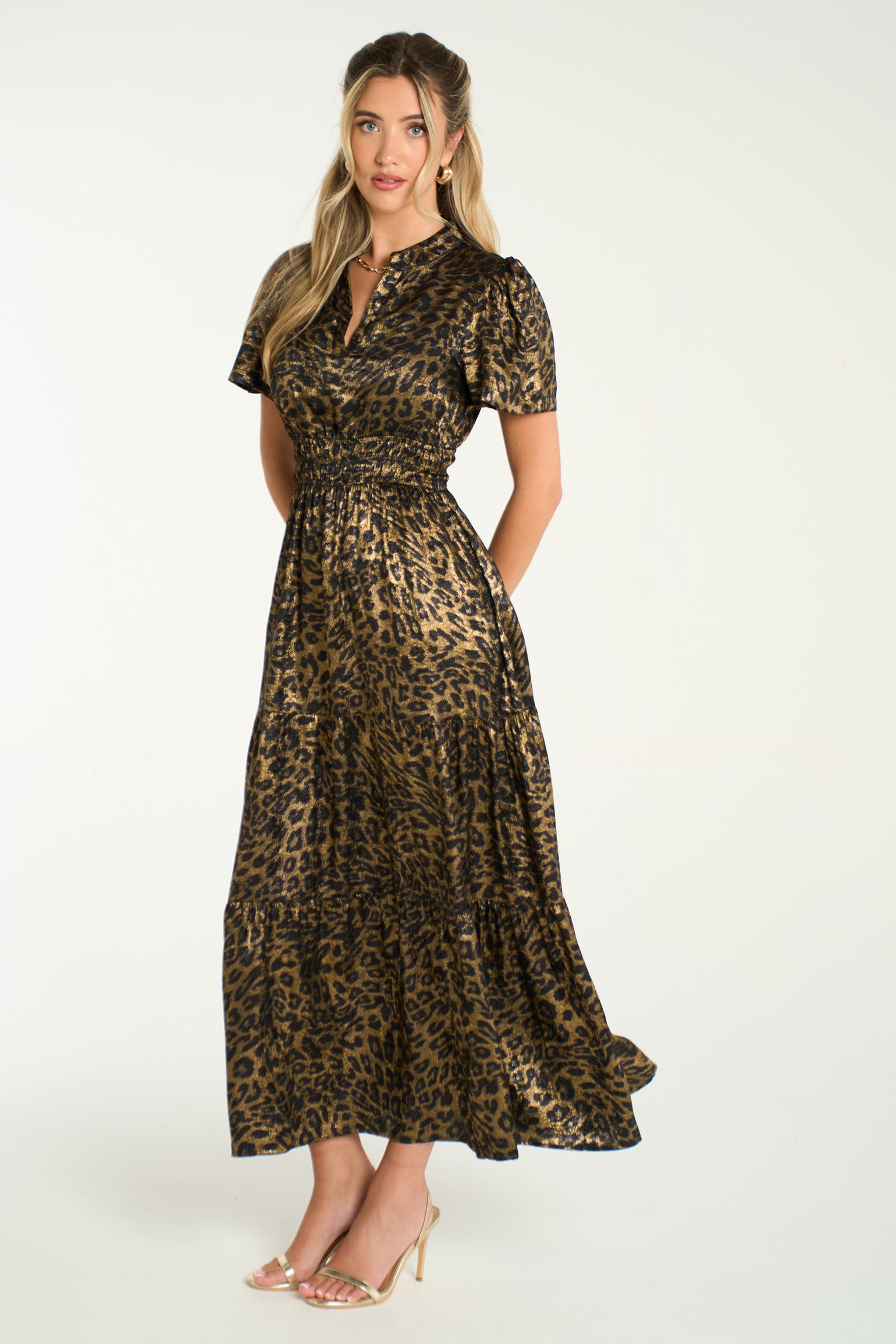 roxy-tiered-maxi-dress-gold-metallic-leopard