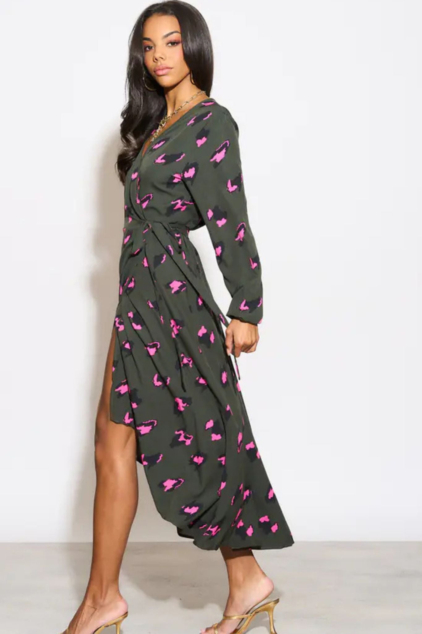 parker-long-sleeve-midi-wrap-dress-khaki-pink-leopard-4