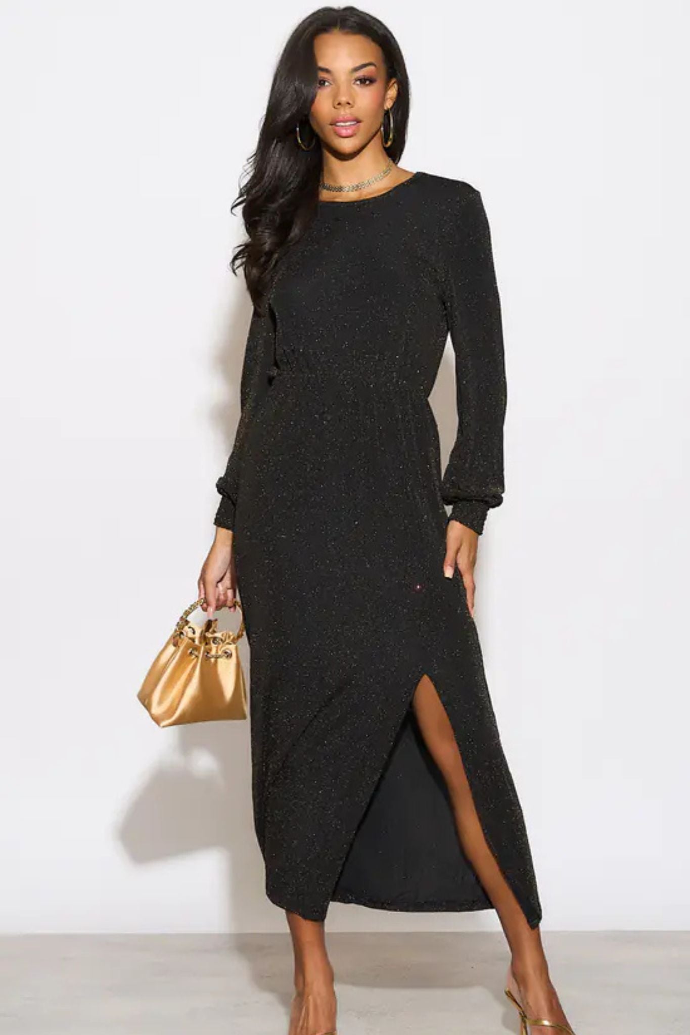 ella-round-neck-bodycon-midaxi-dress-bronze-glitter-3